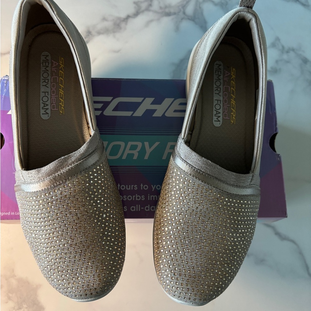 Skechers Women's Tan Slip-On Flats